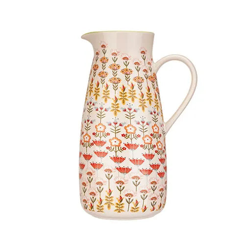 Painted Table Ceramic Pitcher Jug 1.7 Litre