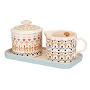 Painted Table Ceramic Sugar & Milk Jug Set