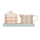 Painted Table Ceramic Sugar & Milk Jug Set
