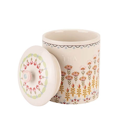 Painted Table Ceramic Tea Storage