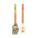 Painted Table Silicone & Wood Utensil Set 2PK