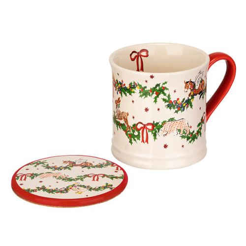 CK Christmas Mug & Coaster Set