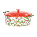 Christmas Shallow Lidded Casserole Dish