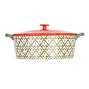 Christmas Shallow Lidded Casserole Dish
