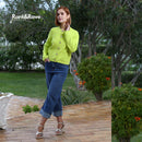 Claire Turn Up Wide Leg Jeans - Mid Wash
