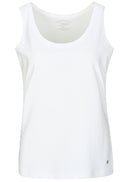 Round Neck Sleeveless Top - White