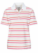 Stripe Short Sleeve Polo Shirt - White