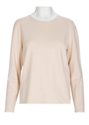 Plain Round Neck Jumper - Sand Melange