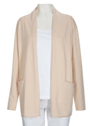 Plain Long Cardigan - Sand Melange