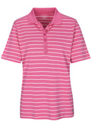 Stripe Short Sleeve Polo Shirt - Pink