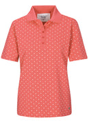 Dots Short Sleeve Polo Shirt - Coral