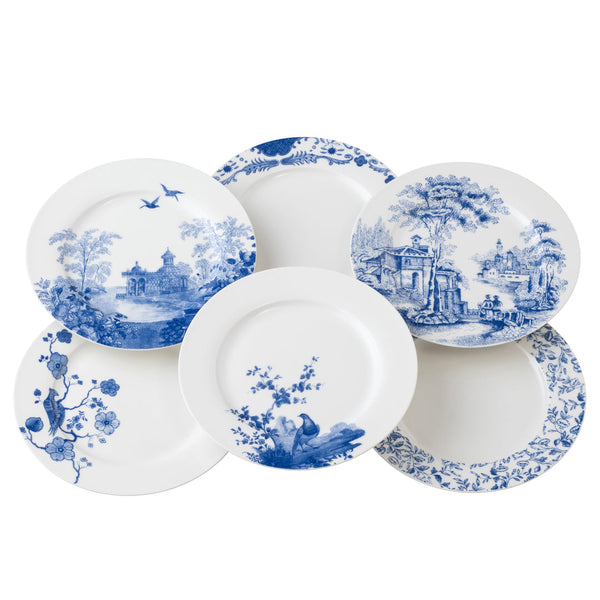 Archive Blue Set of 6 Teaplates