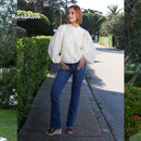Clodagh Bootcut Short Jean - Mid Blue