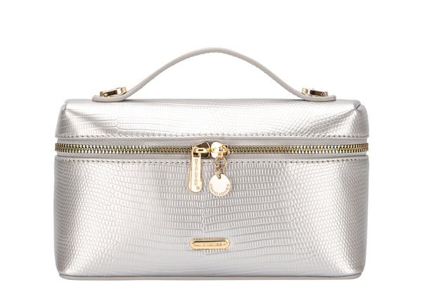 Small Croc Occasion Grab - Silver