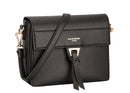 Small Square Half Flap Bag - Black