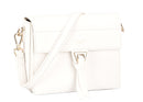 Small Square Half Flap Bag - White