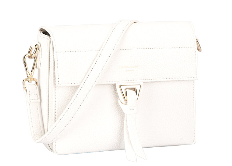 Small Square Half Flap Bag - White