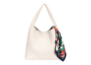 Weave Slouchy Shoulder Bag - Almond Milk