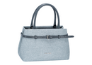 Canvas Effect Belt Detail Bag - Blue Jean