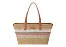 Straw Effect Shopper - Apricot Tan