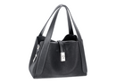 Tab Over Twin Handle Grab Bag - Black
