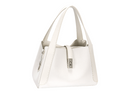 Tab Over Twin Handle Grab Bag - Coconut Cream