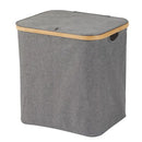 Cotswold Grey & Bamboo Large Laundry Hamper with Lid