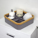 Cotswold Grey & Bamboo Storage Tray with 4 Compartments