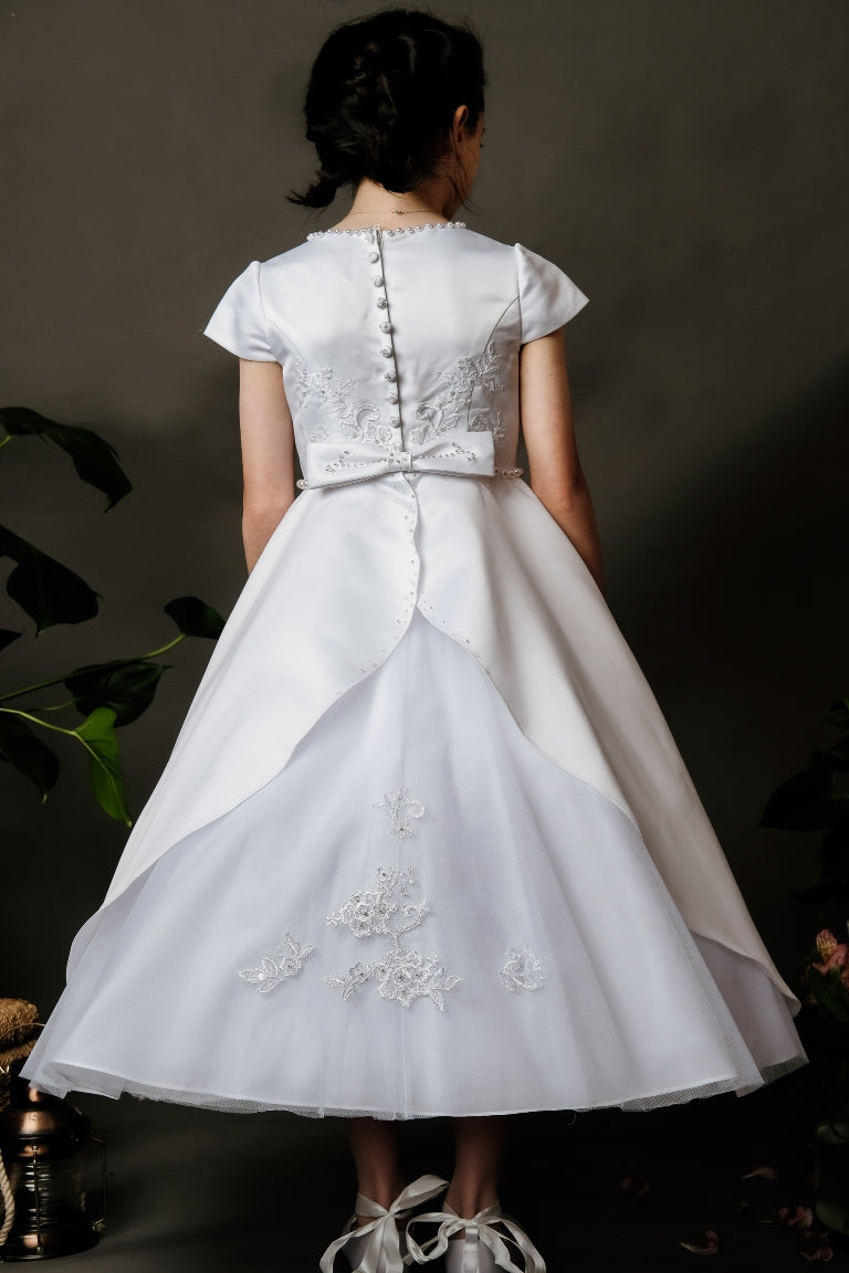 Penelope Communion Dress - White