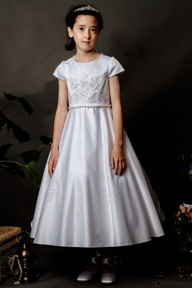 Penelope Communion Dress - White