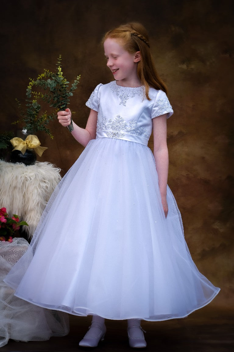 Muriel Communion Dress - White