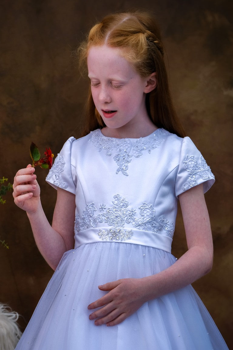 Muriel Communion Dress - White