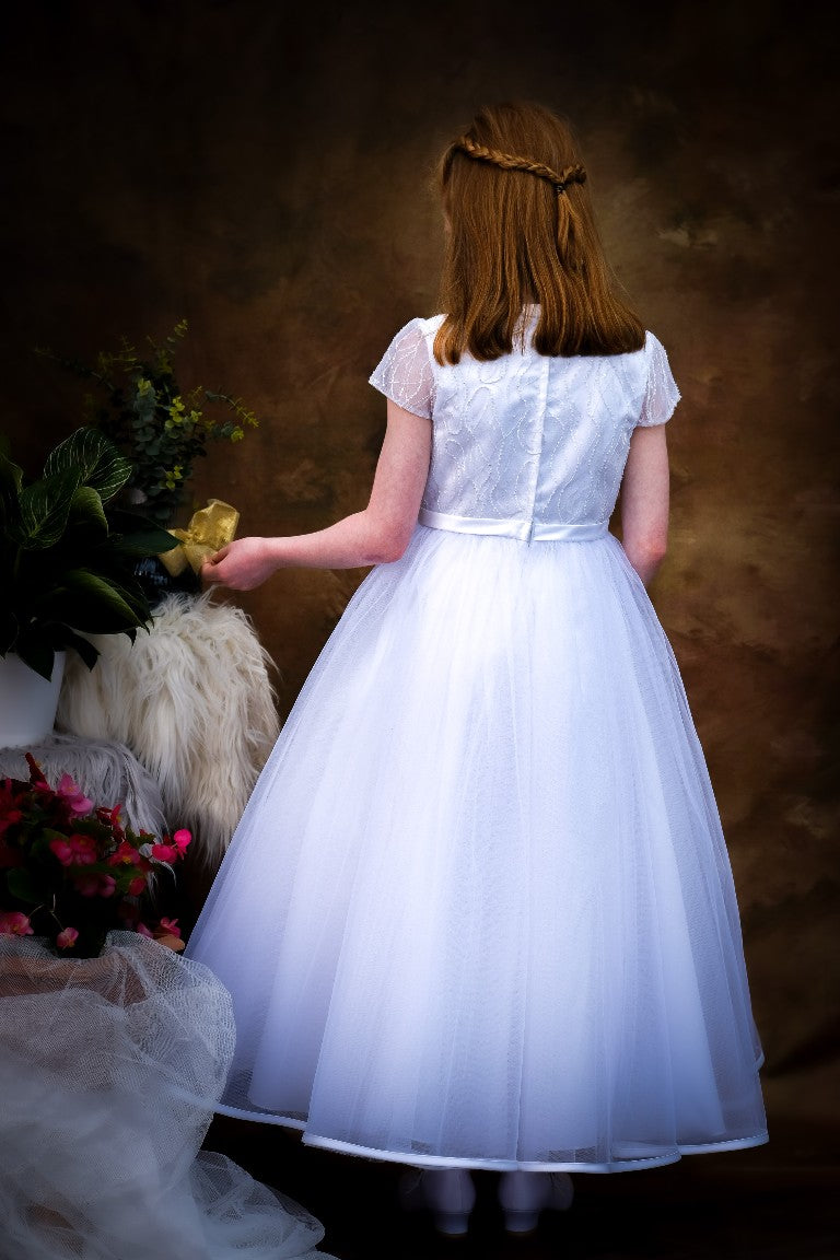 Keeva Communion Dress - White