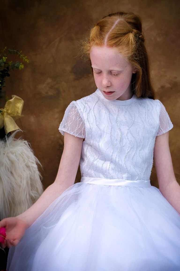 Keeva Communion Dress - White