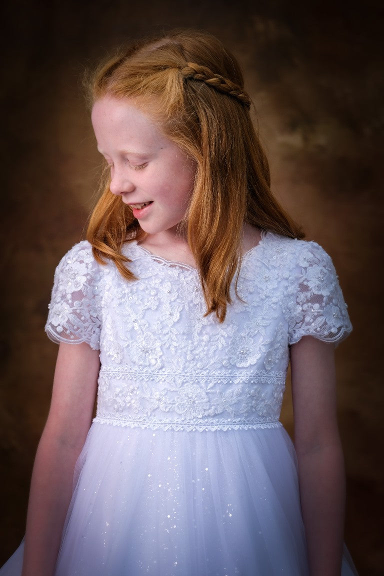 Ide Communion Dress - White