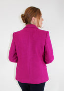 Boiled Wool Blazer - Raspberry