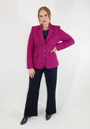 Boiled Wool Blazer - Raspberry