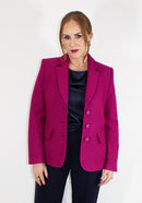 Boiled Wool Blazer - Raspberry