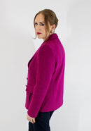 Boiled Wool Blazer - Raspberry