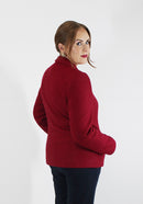 Boiled Wool Blazer - Red