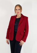 Boiled Wool Blazer - Red