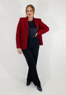 Boiled Wool Blazer - Red