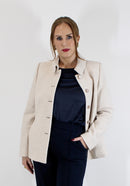 Boiled Wool Blazer - Cream