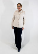 Boiled Wool Blazer - Cream