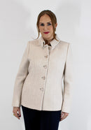 Boiled Wool Blazer - Cream