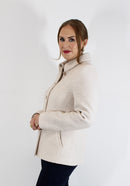 Boiled Wool Blazer - Cream