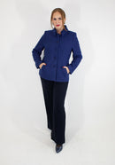 Boiled Wool Blazer - Royal