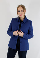 Boiled Wool Blazer - Royal