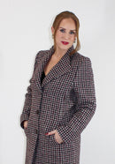 Lapel Check Coat - Bisquit