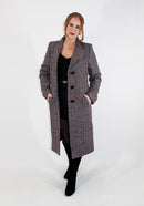 Lapel Check Coat - Bisquit